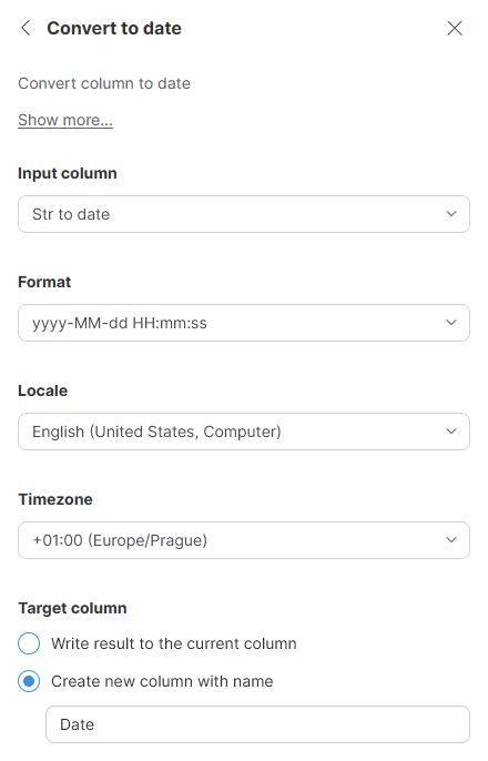 convert to date settings