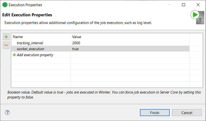 jobconfig dialog