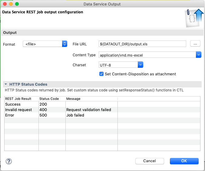 data apps rjob file response