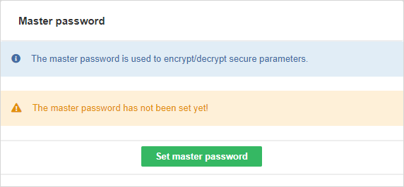 secure parameters initialisation