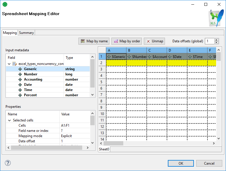 SpreadsheetDataWriter basicMapping