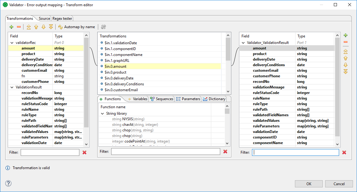 Validator ErrorOutputMapping