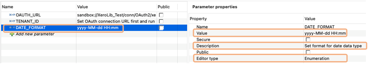 libraries dev params description