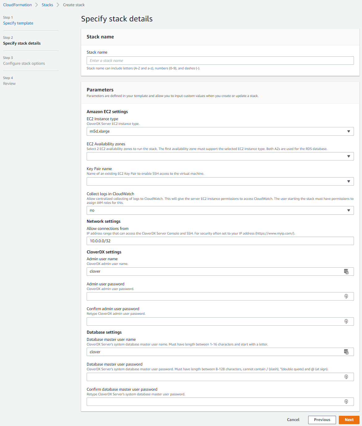 marketplace aws stack details