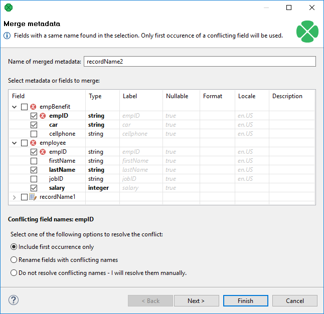 metadata merge