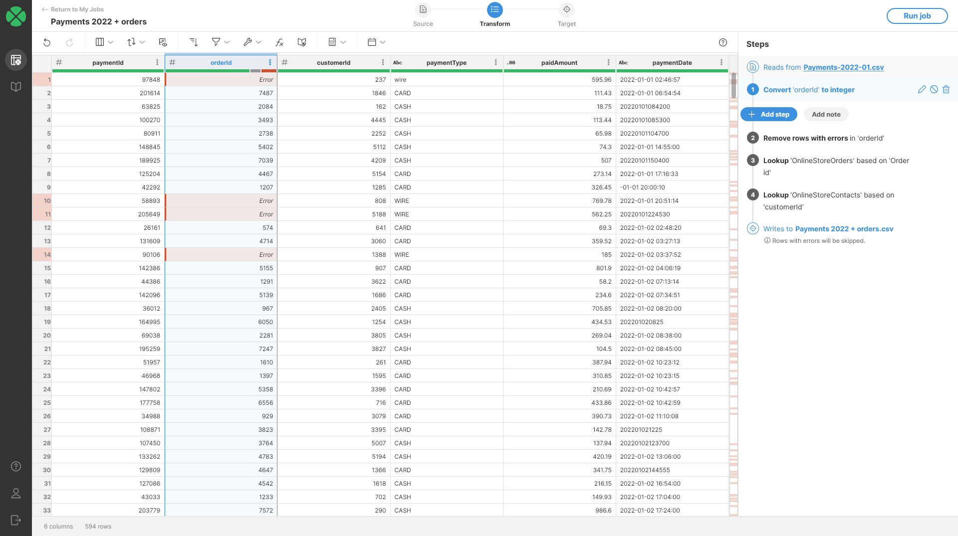 remove rows with errors example source