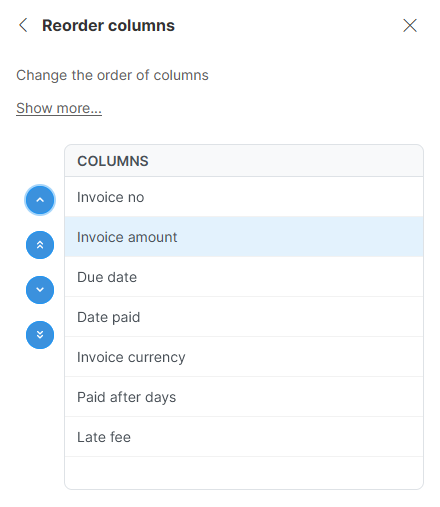 reorder columns