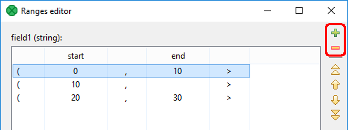 RangesEditor adjustable