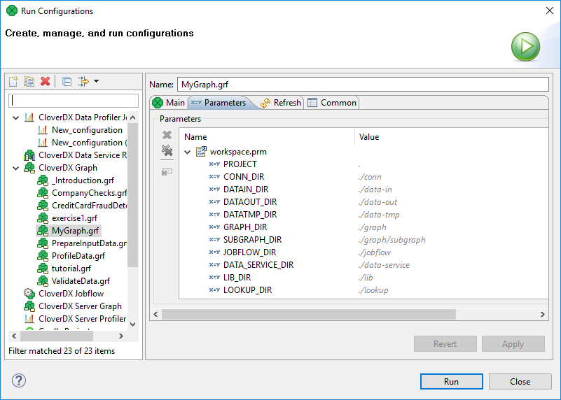 run configuration 020