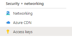 azure blob access keys