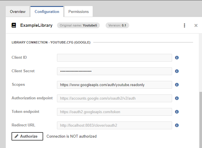 library unauthorized oauth2