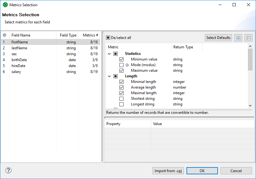 ProfilerProbe internalizeMetrics