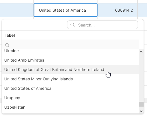 data manager lookup single column