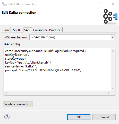 kafka connection sasl