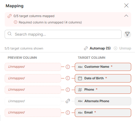 target mapping detail