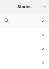 data manager filter integer column default