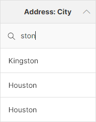 data manager filter string column default