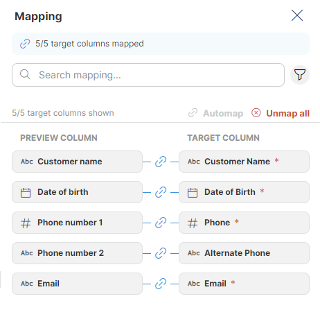 target mapping all