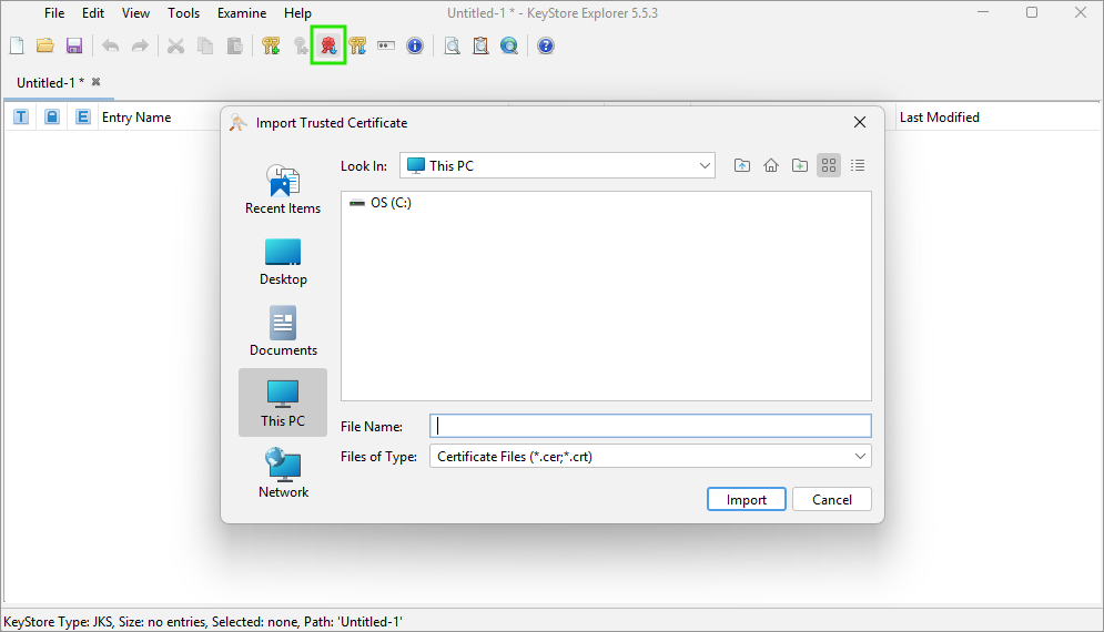 truststore 02 import trusted