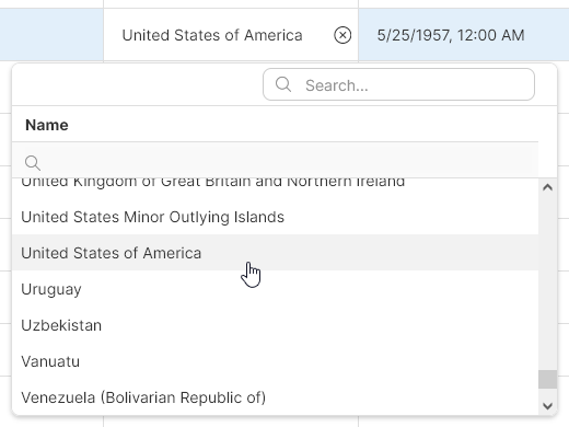 data manager lookup single column