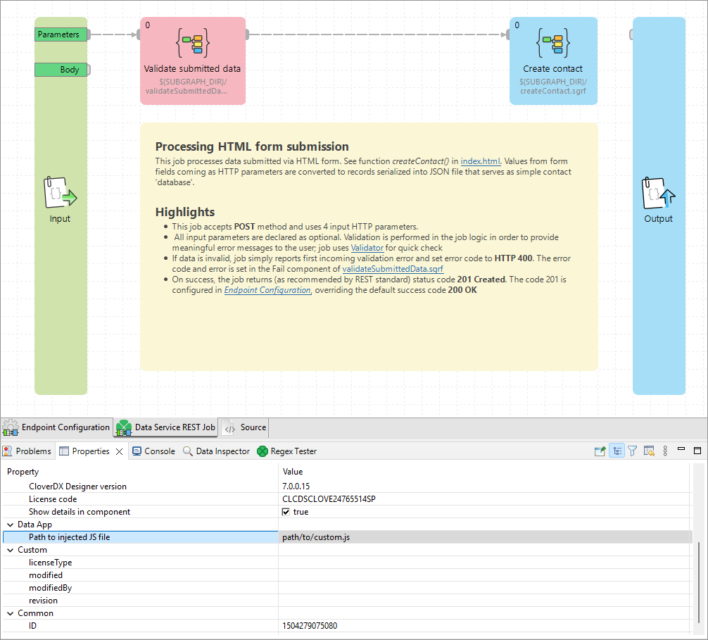 data apps path to js