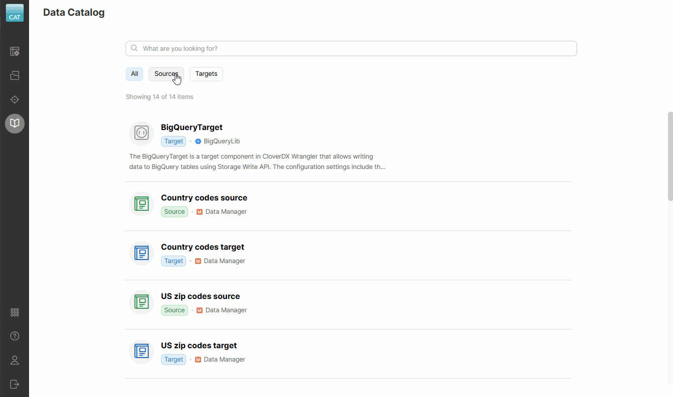 data catalog navigation