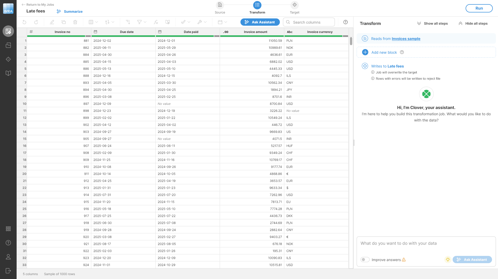 wrangler tutorial job empty