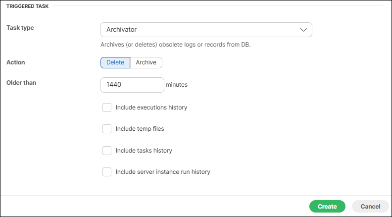 tasks archive records 010