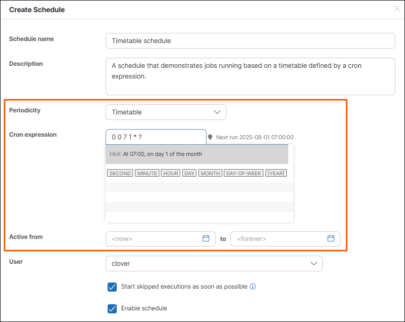 formSchedulePeriodicCron