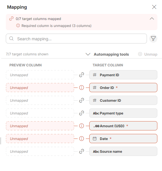 target mapping detail
