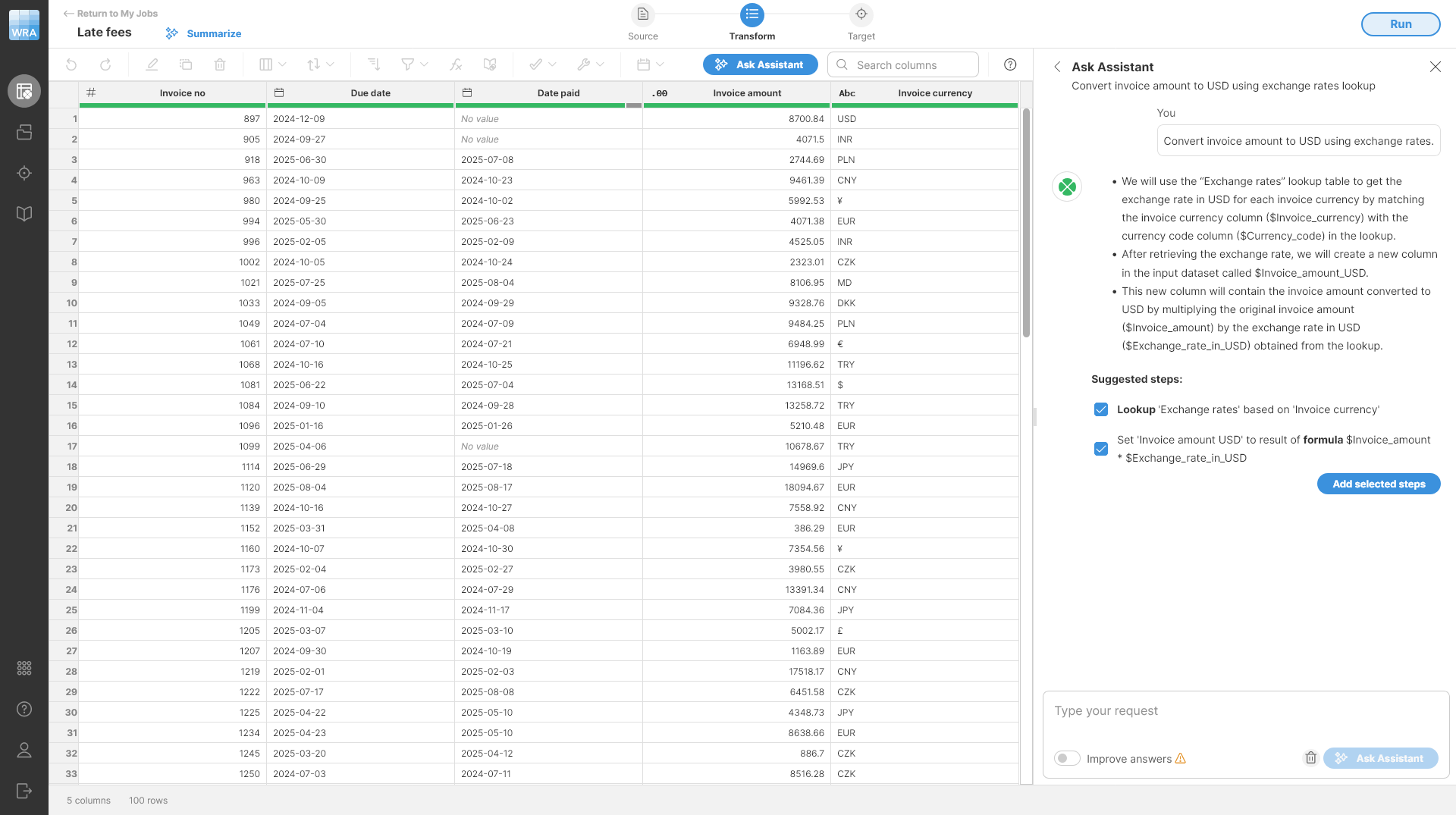 wrangler tutorial usd conversion suggestions