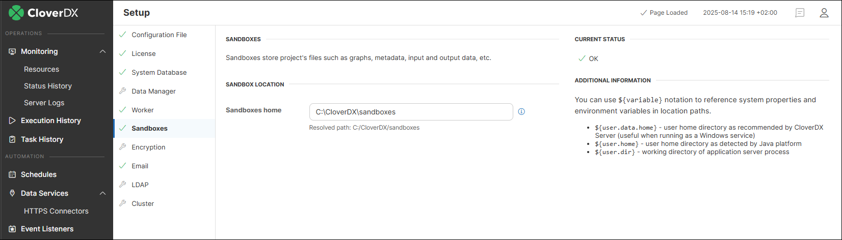 setup sandboxes standalone