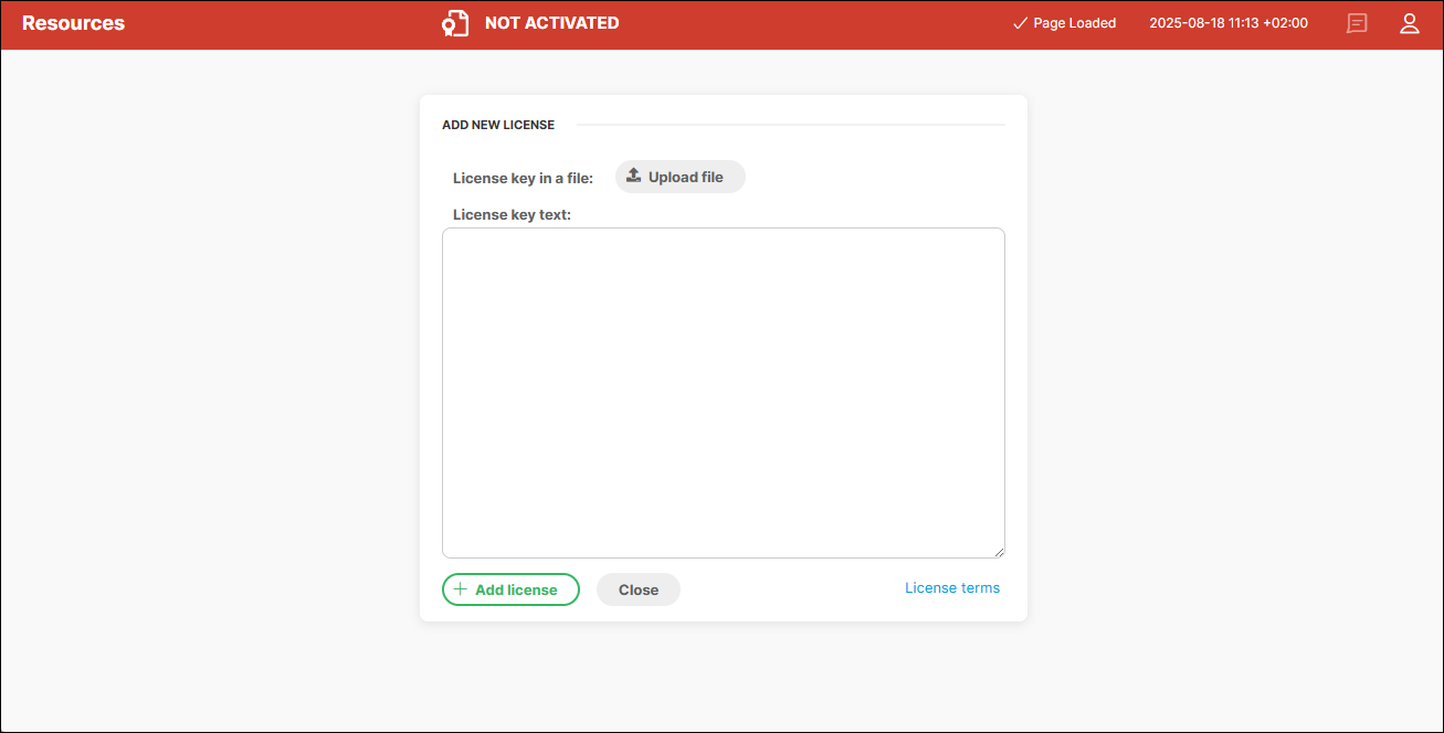 setup server not activated