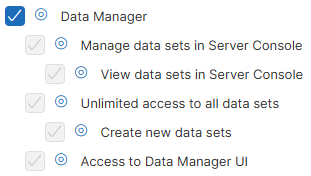 data manager group permissions