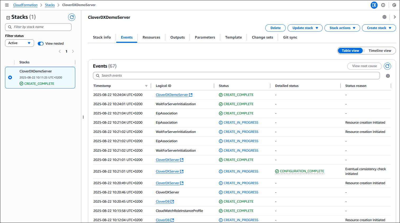 marketplace aws stack deploy