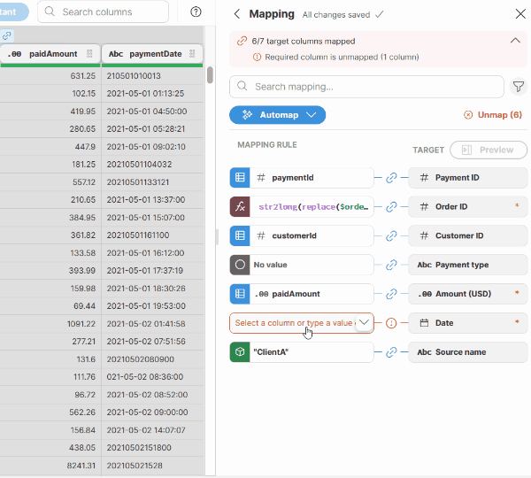 target mapping constant