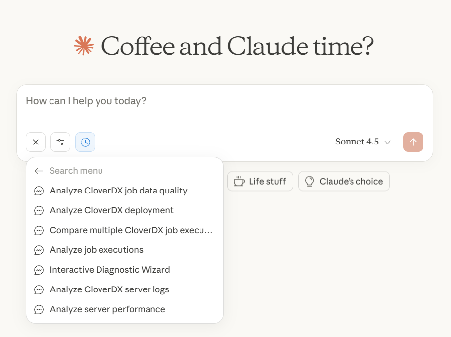 Using CloverDX MCP in Claude chat