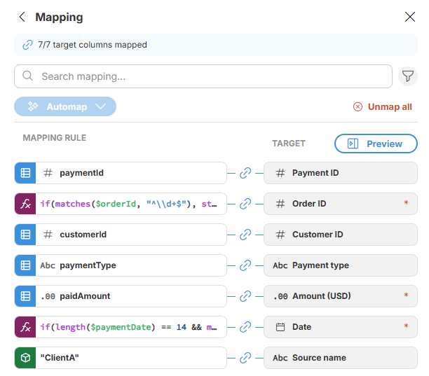 target mapping detail