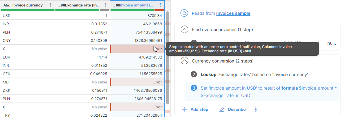 wrangler tutorial error tooltip no ai