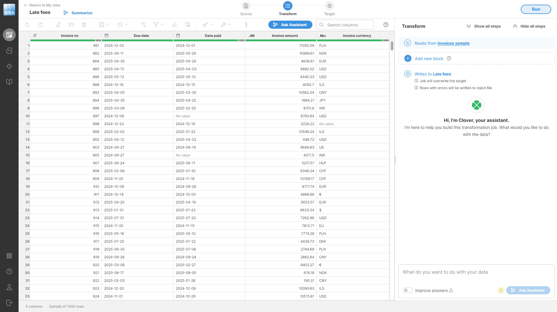 wrangler tutorial job empty