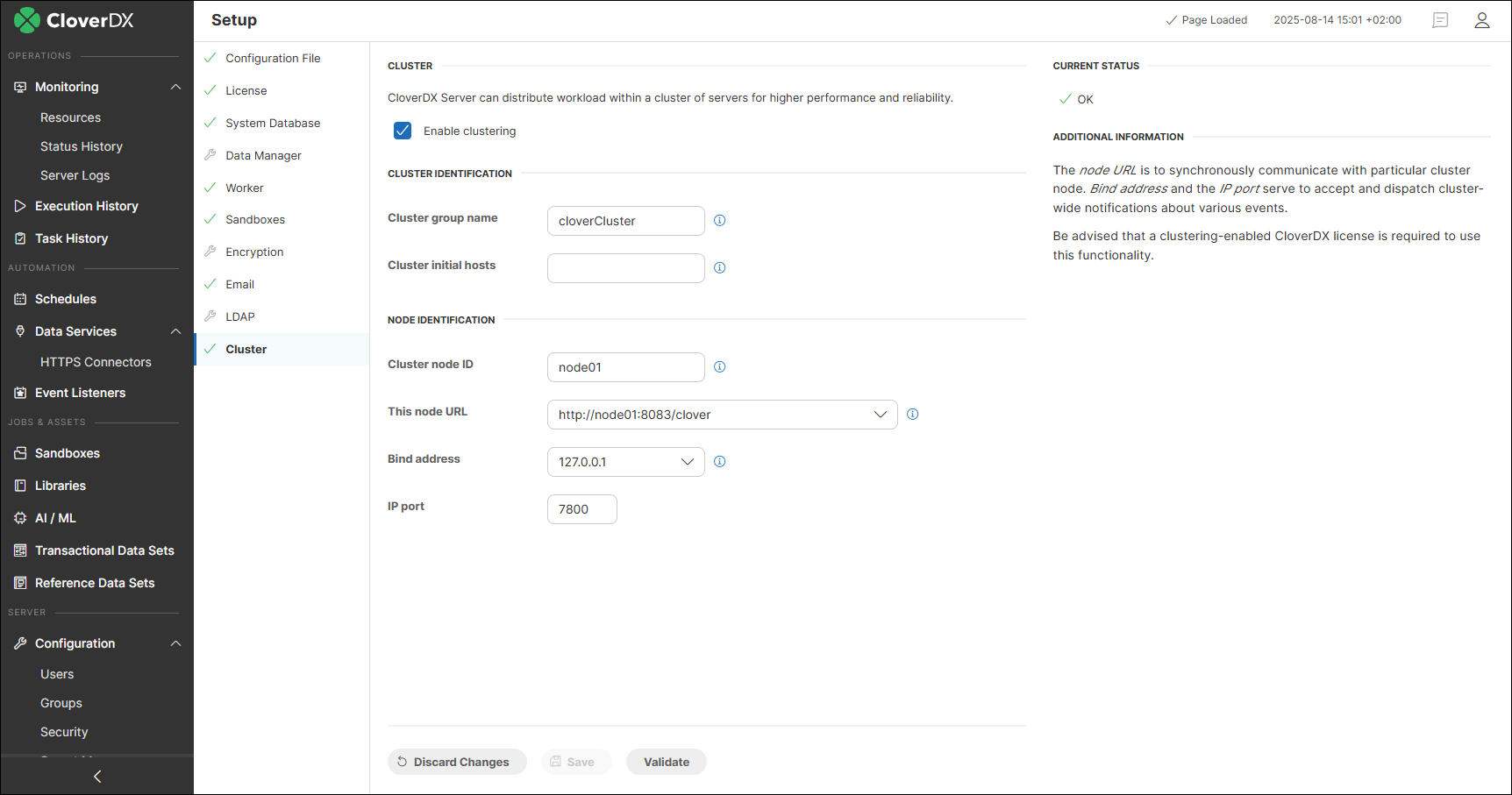 setup cluster