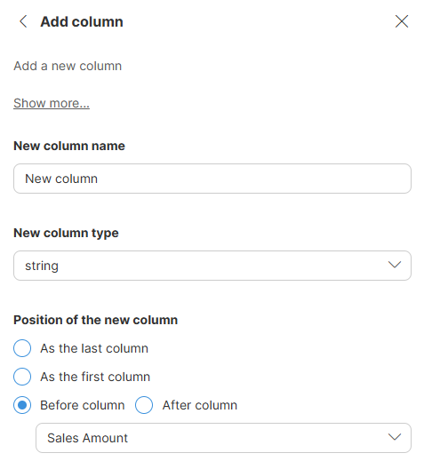 add column