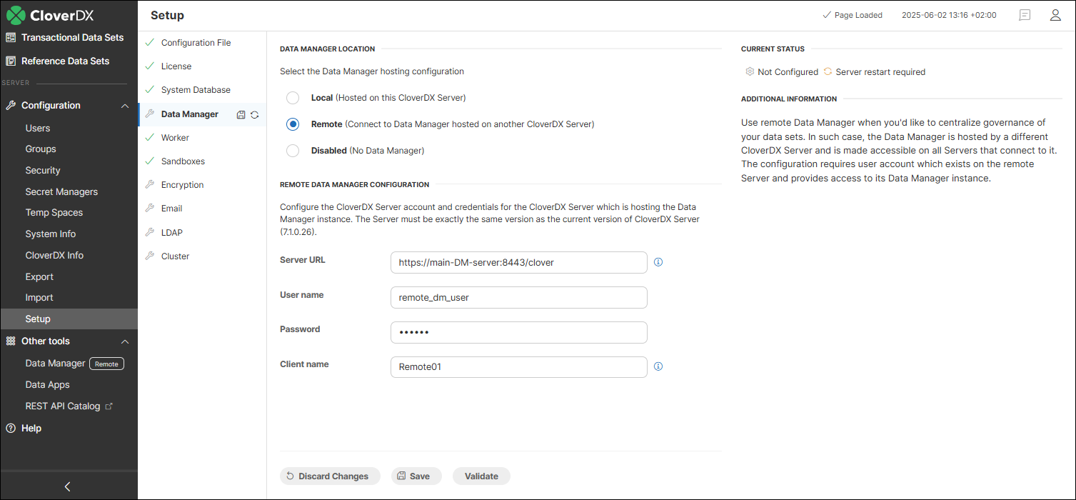 DM config remote
