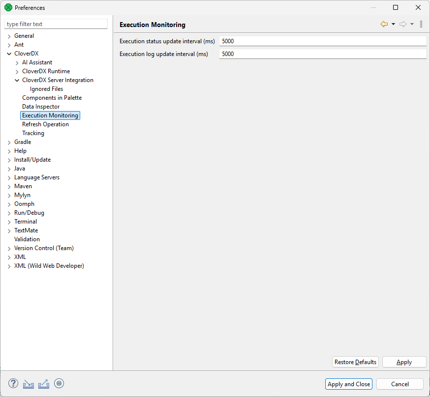 configuration execution monitoring