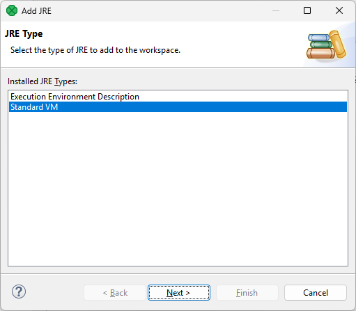 configuration java add jre