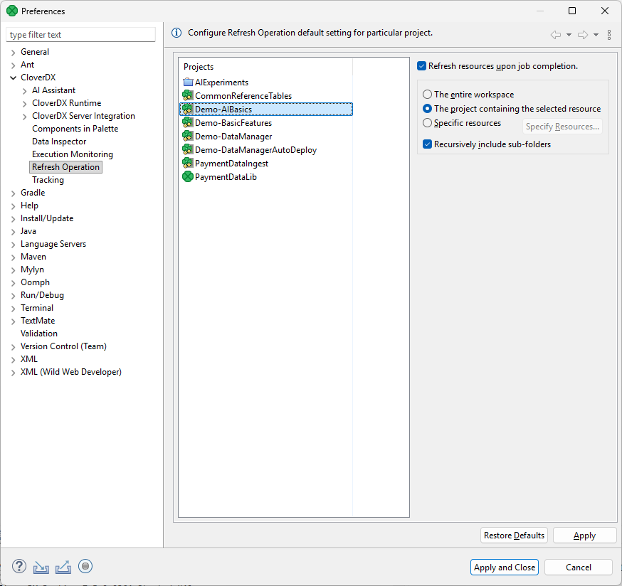 configuration refresh operation
