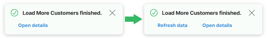 data manager refresh notification