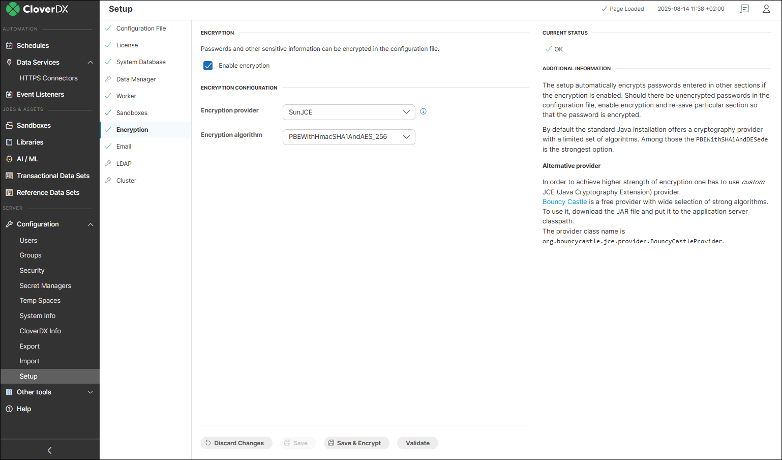 setup encryption