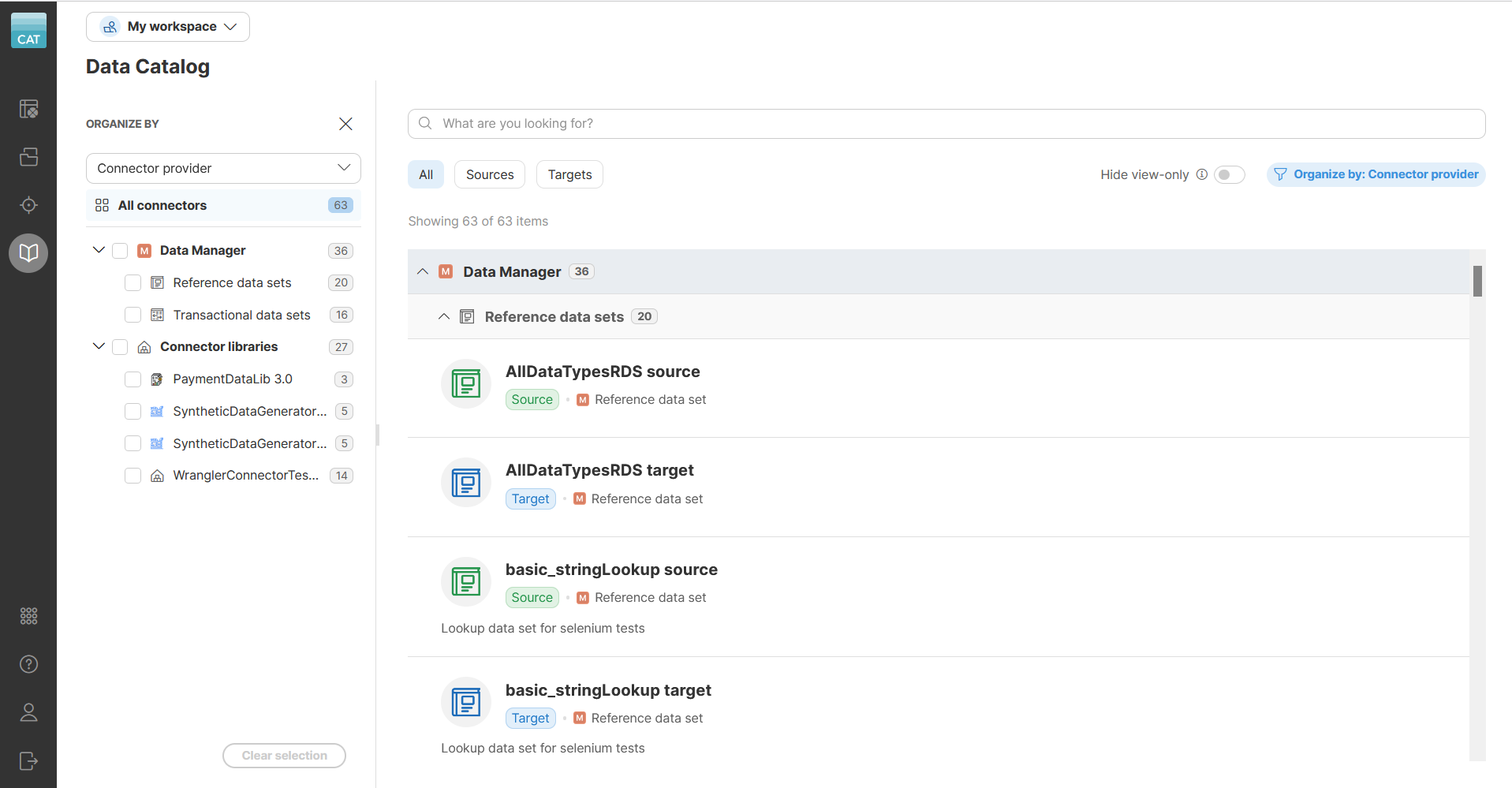 data catalog explorer
