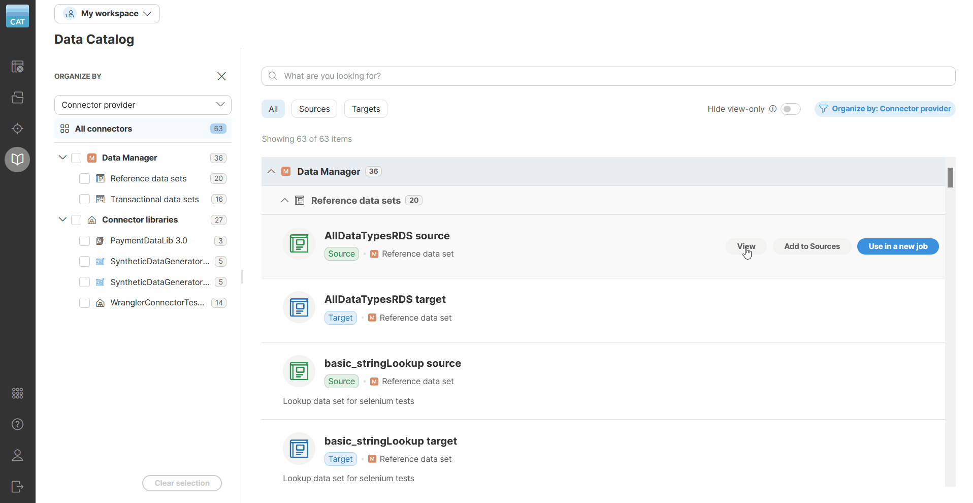 data catalog navigation